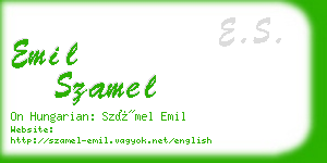 emil szamel business card